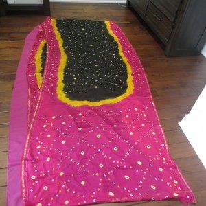 6m fabric/ bandhani sari